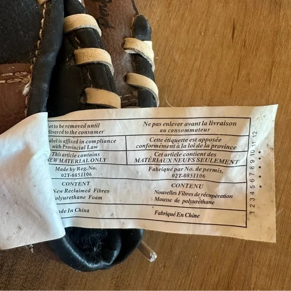 Rawlings PL90BK Players Series RHT Glove 9" Inch Youth Baseball T-Ball Left Hand - Picture 9 of 14